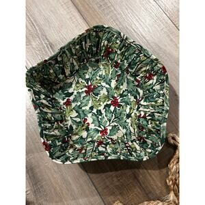 Longaberger Hostess Shining Star Basket Liner American Holly fabric Christmas